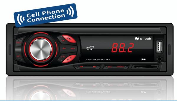 Radio Mp3 Player Automotivo Bluetooth e Tech Fm Sd Usb
