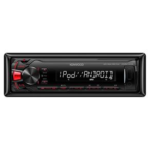 Rádio Automotivo Kenwood KMM-1012U USB MP3 e Auxiliar Frontal