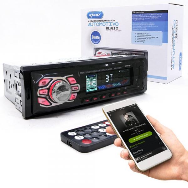 Radio Automotivo Knup KP-C16BH MP3 Player Bluetooth 4X25W RMS USB/ SD/ AUX