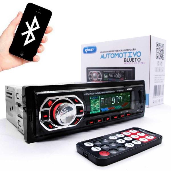 Radio Automotivo Knup KP-C17BH MP3 Player Bluetooth 4X25W RMS USB/ SD/ AUX