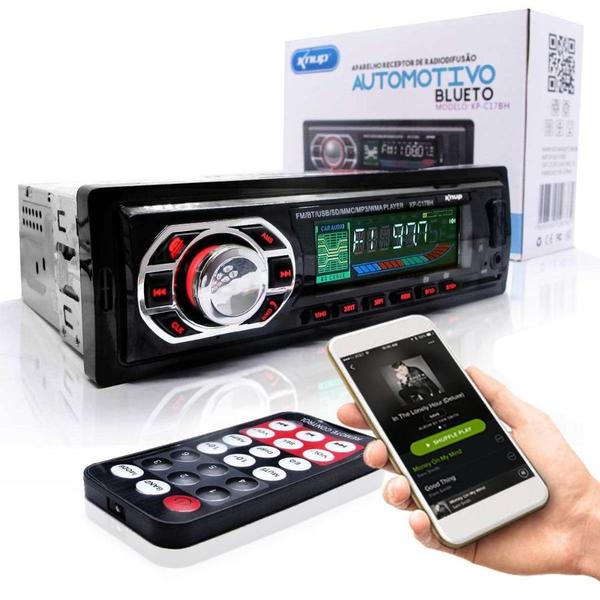 Radio Automotivo Knup Kp-C17bh MP3 Player Bluetooth 4x25w RMS USB/ Sd/ Aux