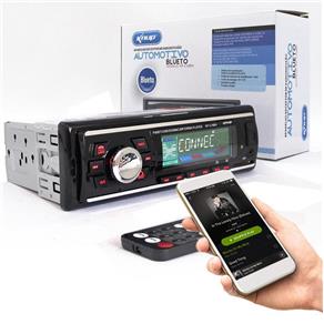Radio Automotivo Knup KP-C18BH MP3 Player Bluetooth 4X25W RMS USB/ SD/ AUX