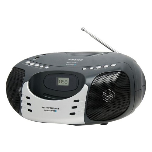 Rádio Boombox PB119BT, USB/Bluetooth 5W RMS Philco Bivolt