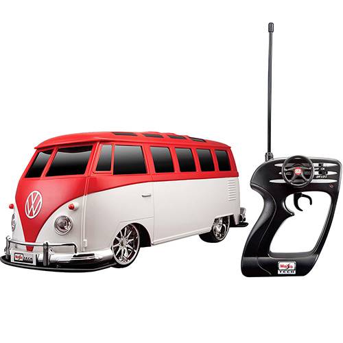 Tudo sobre 'Rádio Control 1:10 Volkswagen Van Samba Vermelho - Maisto'