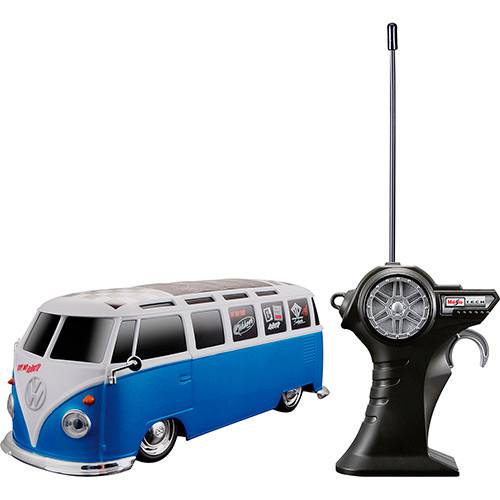 Tudo sobre 'Rádio Control 1:24 Volkswagen Van Samba Azul - Maisto'