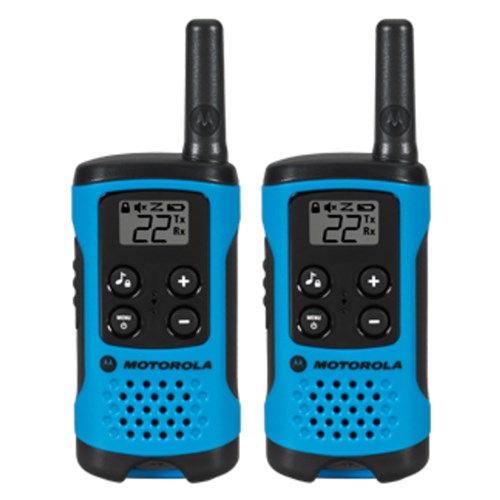Rádio de Comunicação 25Km com 2 Unidades Talkabout T100br Motorola Preto/Azul Motorola