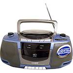 Rádio Gravador Portátil Coby Estéreo CD Player AM/FM Azul