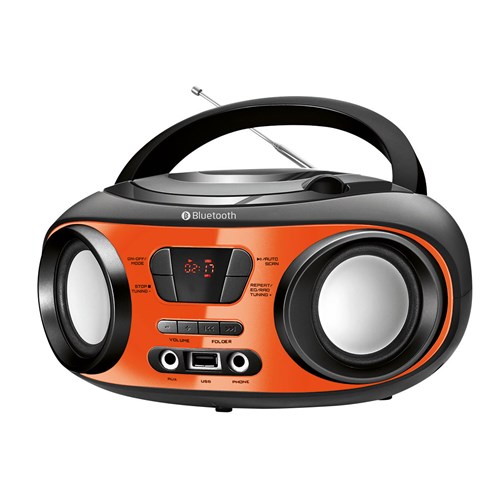 Rádio Mondial Boombox Nbx-13 Entrada Usb Fone de Ouvido Rádio Fm Display Digital 6W Rms