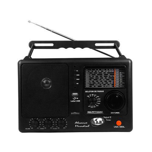 Rádio Motobrás 12 Faixas com Usb Rm-pft122ac