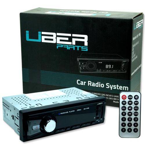 Rádio Mp3 Automotivo Bluetooth Uber Ub-11rb Sd Usb Aux Controle