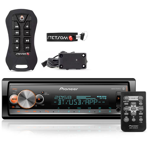 Radio Mp3 Automotivo Pioneer Bluetooth Multi-color + Controle Stetsom Sx2 Light