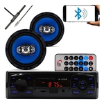 Radio Mp3 Bluetooth Fm + 1 Par De Falantes 6 + Antena