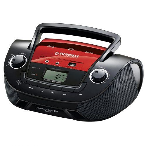 Radio Portatil 3,4 Watts RMS Mondial USB MP3 FM - NBX-06