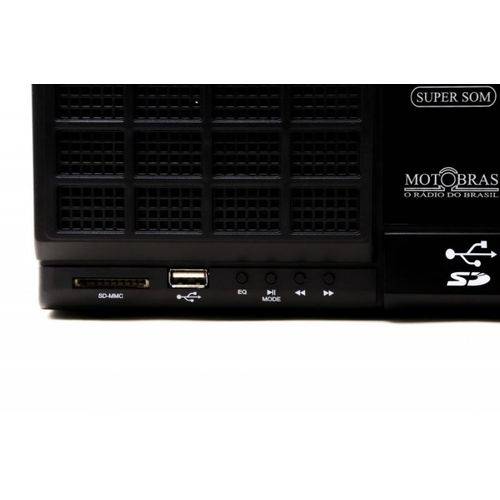 Rádio Portátil 6 Faixas , Entrada USB e Memory Card RM-PU32AC