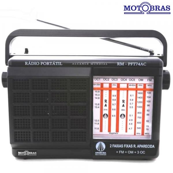 Rádio Portátil 7 Faixas (Aparecida) RM-PFT 74AC - Motobras