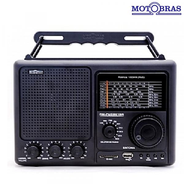 Rádio Portátil 8 Faixas Bateria Recarregável RM-PUSM-81BR - Motobras