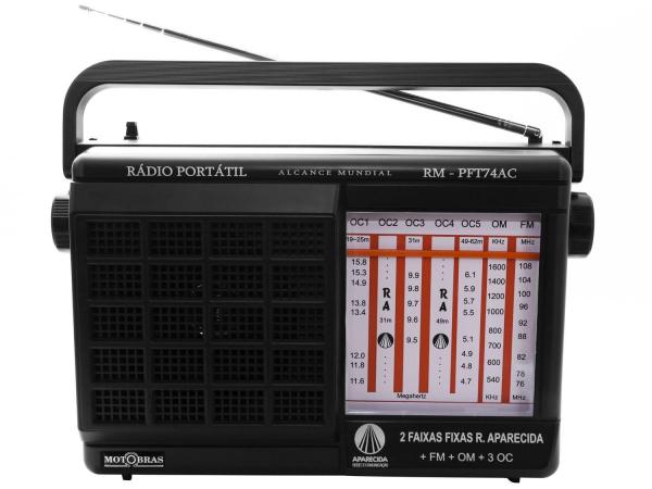 Rádio Portátil AM/FM 7 Faixas RM-PFT 74AC - Motobras