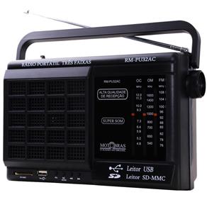 Rádio Portátil AM/FM/OC USB/SD Card RM PU 32AC - MotoBras