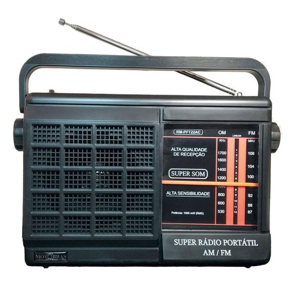 Rádio Portátil AM/FM RM-PFT22AC - Motobras