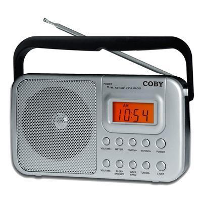Rádio Portátil Am/fm/sw1/sw2 com Relógio e Alarme - Coby