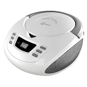 Rádio Portátil BD112 AM/FM com CD Player e Entrada Auxiliar Branco e Prata - Lenoxx