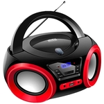 Radio Portátil Boombox Lenoxx Preto e Vermelho - BD1370