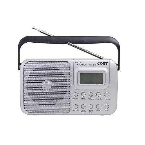 Rádio Portátil Coby Am/Fm/Sw1/Sw2 com Relógio e Alarme