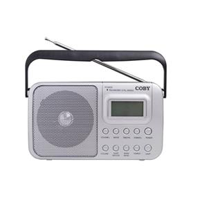 Rádio Portátil Coby AM/FM/SW1/SW2 com Relógio e Alarme - BIVOLT