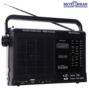 Rádio Portátil - Faixas com Entrada Usb - Memory Card Rm-Pu32Ac - Motobras