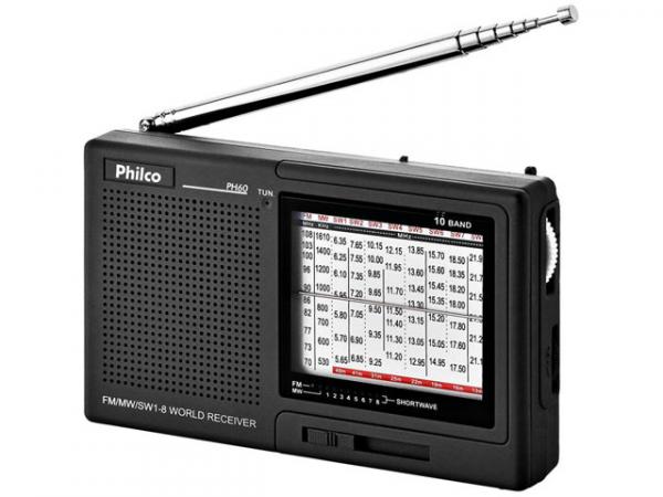 Rádio Portátil FM/MW/SW 8 Bandas Dislpay LED PH60 - Philco