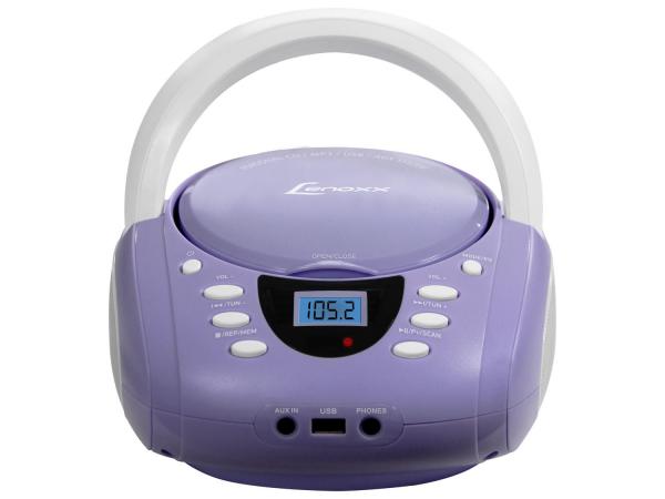 Rádio Portátil Lenoxx FM 5W CD Player - Display Digital BD 120 Entrada USB