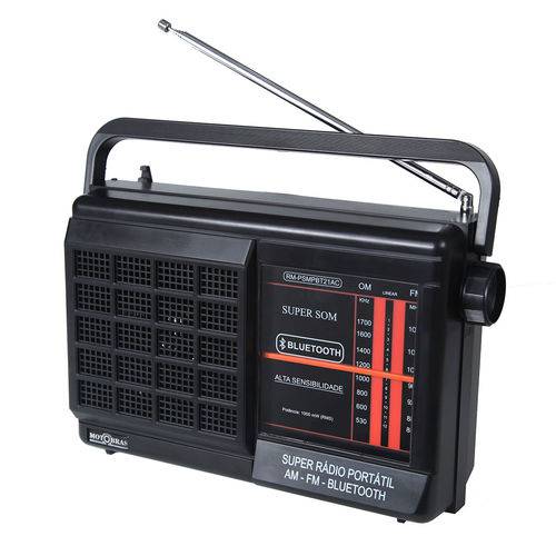 Tudo sobre 'Rádio Portátil Motobras 1W Rms Bluetooth com 2 Faixas, Sintoniza Am e Fm Rm-Psmpbt-21AC'