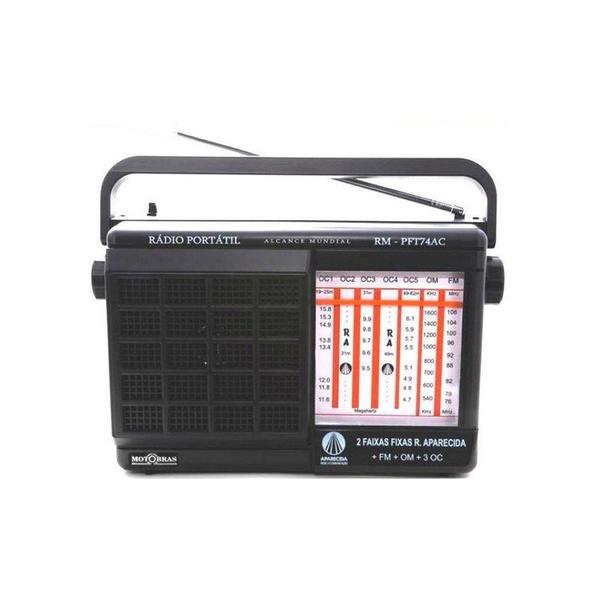 Rádio Portátil Motobrás Rm-pft74ac 7 Faixas (am, Fm, Ocs)