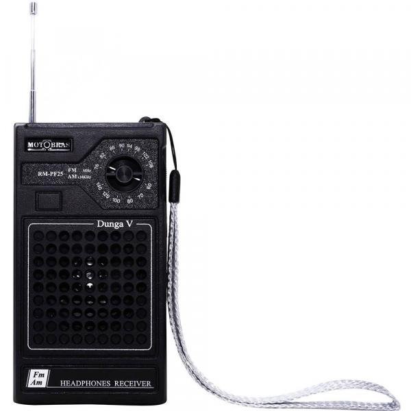 Rádio Portátil Motobras RMPF25, AM/FM, Entrada para Fone de Ouvido - Preto