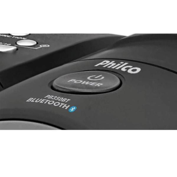 Rádio Portátil Philco PB350BT Reproduz CD MP3, USB, Bluetooh, 80W - Preto