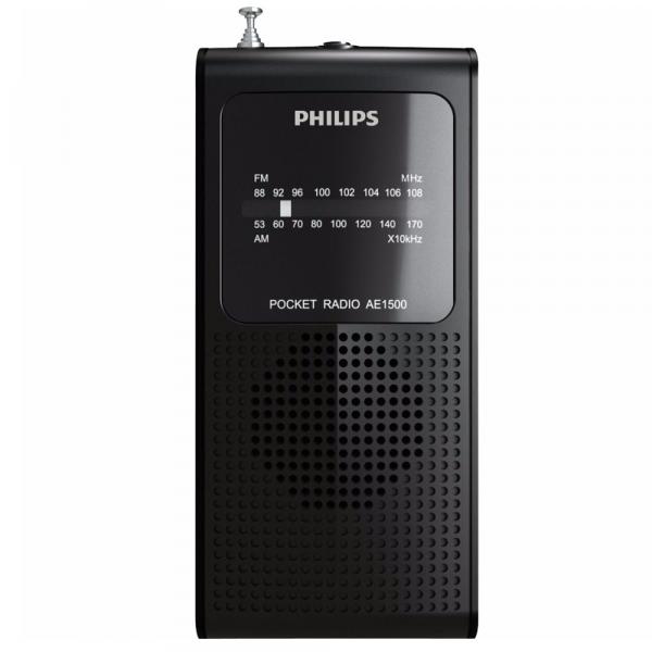 Rádio Portatil Philips AE1500X/78 Preto AM/FM com Alto-Falante Interno