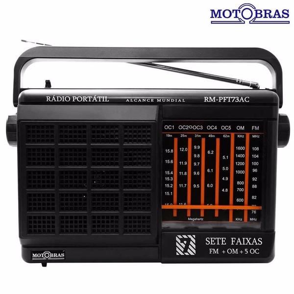 Rádio Portátil Rm-PFT73 Ac, 7 Faixas -MOTOBRAS