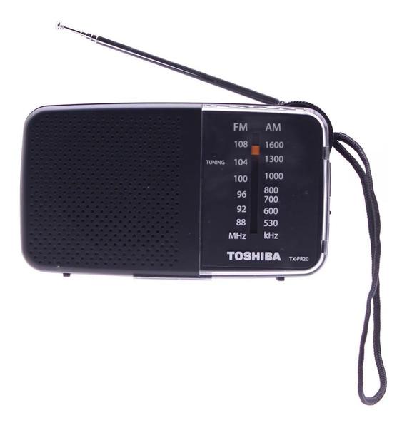 Rádio Portátil Toshiba Am/fm Tx-pr20 Preto