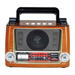 Rádio Recarreável com Usb Tf 3 Bandas Am Fm Sw com Bluetooth