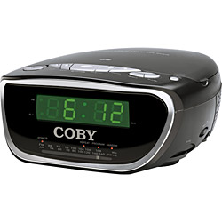 Tudo sobre 'Rádio Relógio AM/FM C/ CD Player e 2 Alarmes CDRA147 - Coby'
