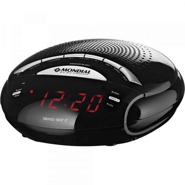 Rádio Relógio com AM/FM, Alarme e Função Soneca Mondial Sleep Star II RR-02