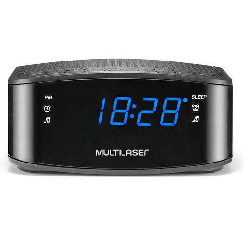 Radio Relógio Digital Alarme Despertador Painel de Led Multilaser Sp288