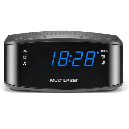 Radio Relógio Digital Alarme Despertador 3W RMS Preto Multilaser - SP288 SP288