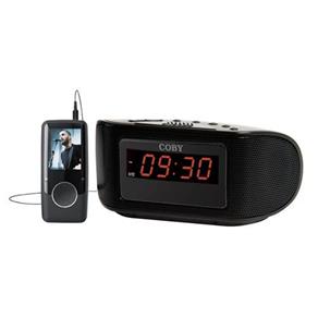 Rádio-Relógio Digital Am/Fm Coby com 2 Alarmes e Entrada Aux, (Despertador) - CRA55BLK