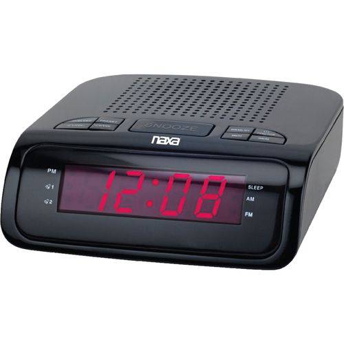 Rádio Relógio Digital Am Fm com 2 Alarmes 110 V - Naxa Nrc-174