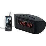 Rádio Relógio Digital Coby CRA55BLK Bivolt com 2 Alarmes Rádio AM/FM - Preto
