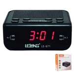 Rádio relógio digital com alarme Lelong 671
