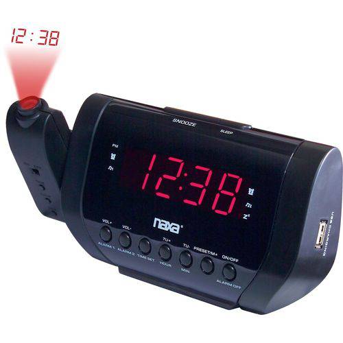 Rádio Relógio Digital com Projetor de Horas e Carregador Usb - Naxa Nrc-167