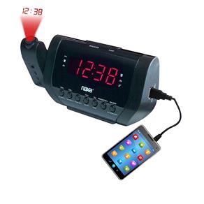 Rádio-Relógio Digital com Projetor de Horas e Carregador USB – NAXA
