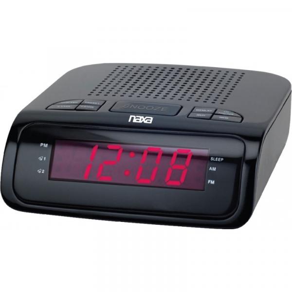 Rádio Relógio Digital Naxa AM/FM com 2 Alarmes 110v - Nrc-174